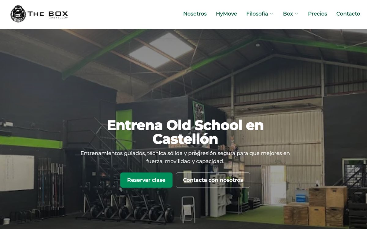 Captura de la web de The Box Castellón