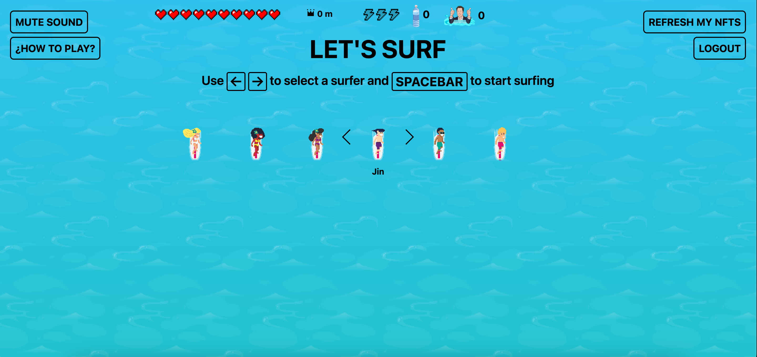 Captura de la web de S.U.R.F. Invaders